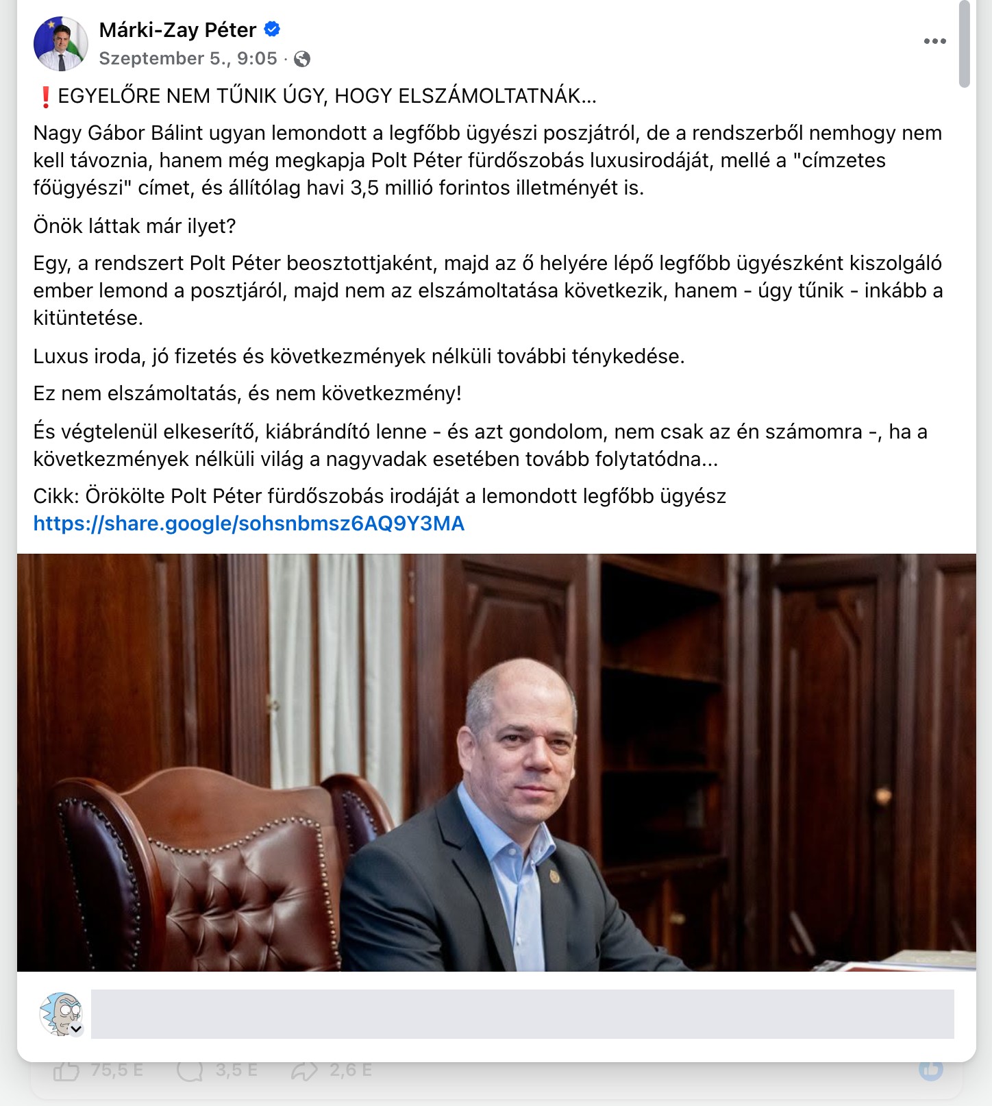 A bejegyzés képernyőképe