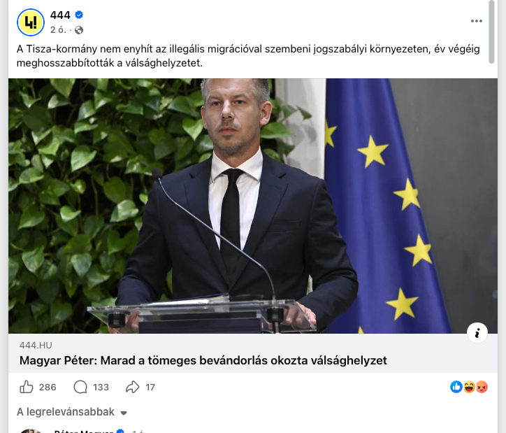 A bejegyzés képernyőképe